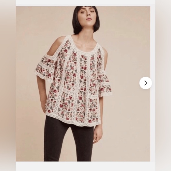 Blue Tassel Top from Anthropologie Size Small - Picture 1 of 5